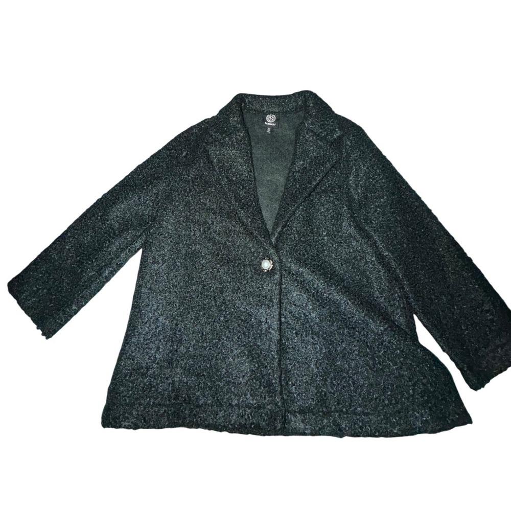 Bobeau Women's‎ XS Gray Textured Knit Open Front Cardigan Jacket